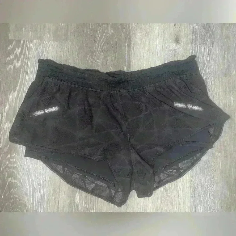 Lululemon City Sky Run By Short-Black-size 10